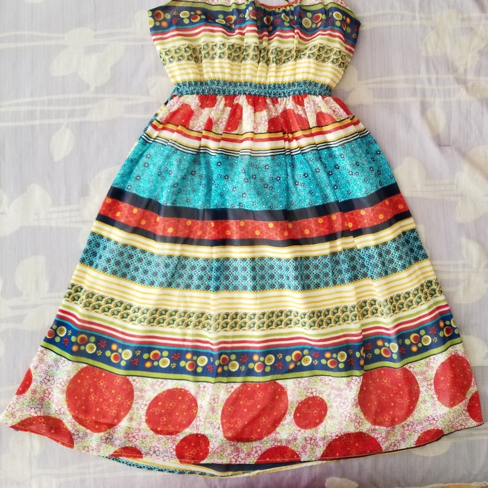 Printed Spaghetti Strap Summer Dress